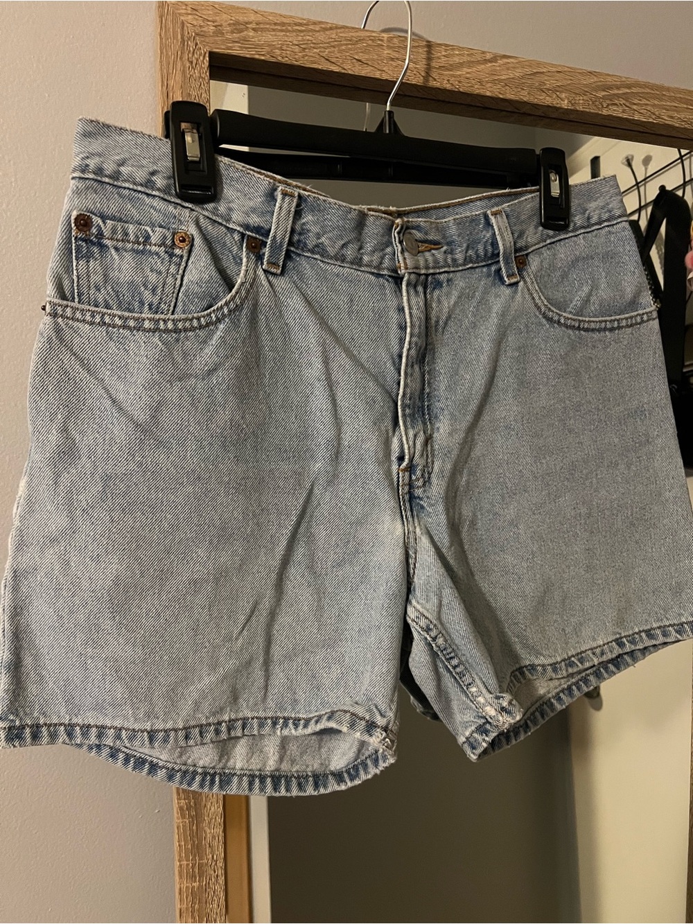 Vintage 1990s Levi's Light Blue High-Rise Denim Shorts